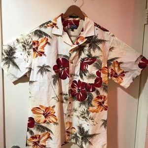Hawaiian Aloha Shirt Ralph Lauren Chaps Large